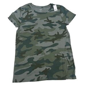 GAP Green Camouflage Short Sleeve Tee